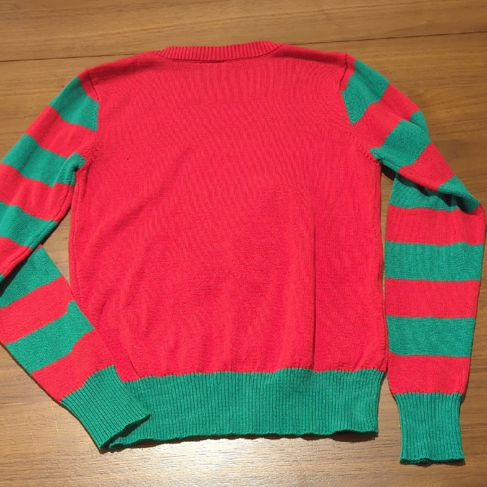 Spencer's Red and Green Cat Christmas Sweater - Picture 2 of 4